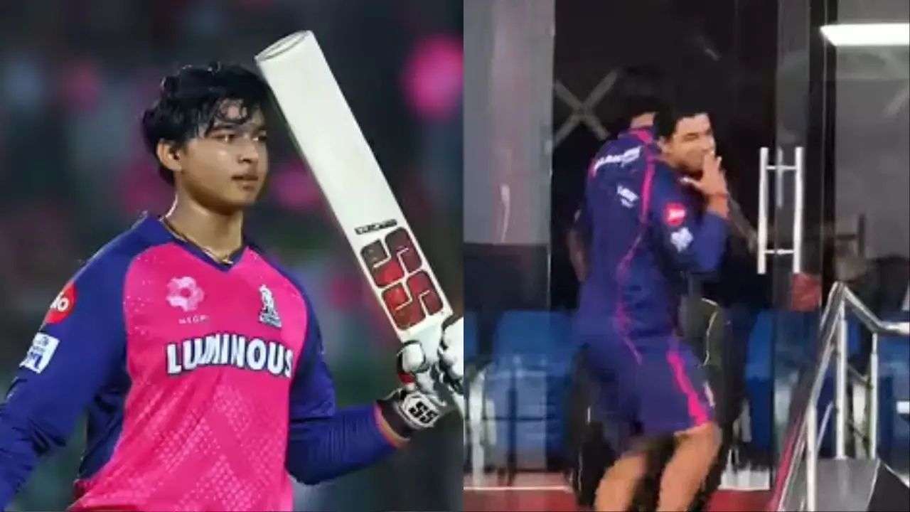 Vaibhav Suryavanshi flying kiss viral IPL 2026